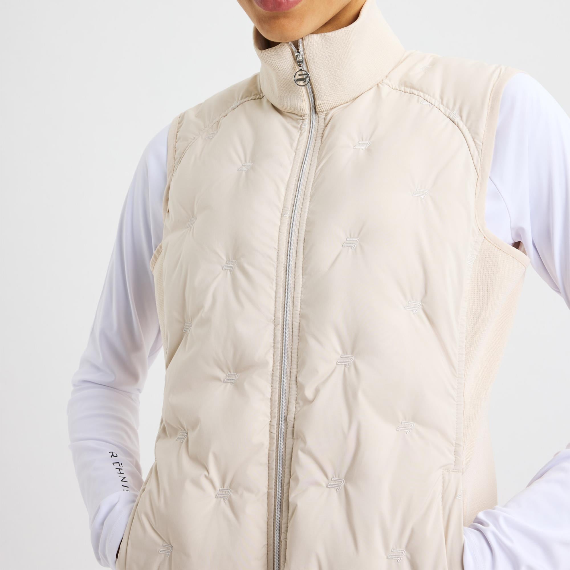 Rohnisch Padded Windbreaker Ladies Golf Vest Oatmeal